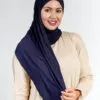 Hijab Sans Épingles Bleu marine