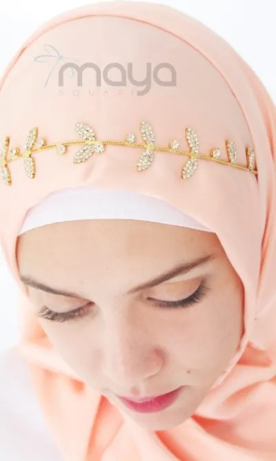 Accessoire Hijab Soirée Doré