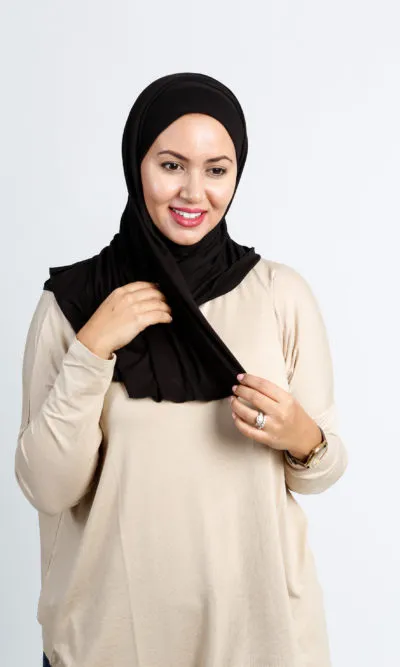 Hijab Sans Épingles Noir