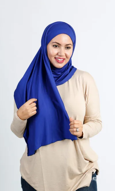 Hijab Sans Épingles Bleu Bic