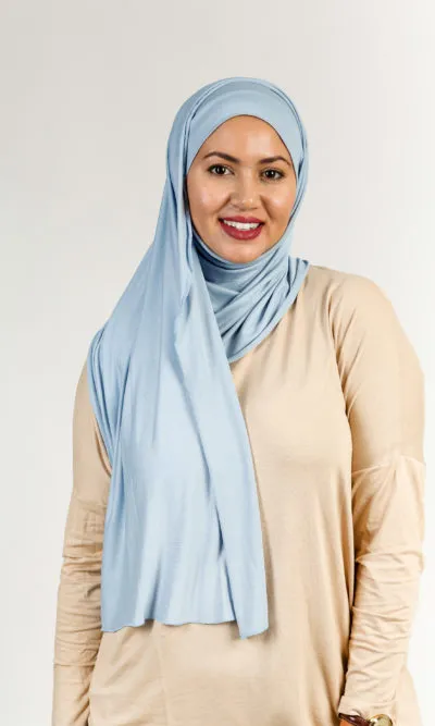 Hijab Sans Épingles Bleu Ciel