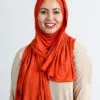 Pinless Hijab orange