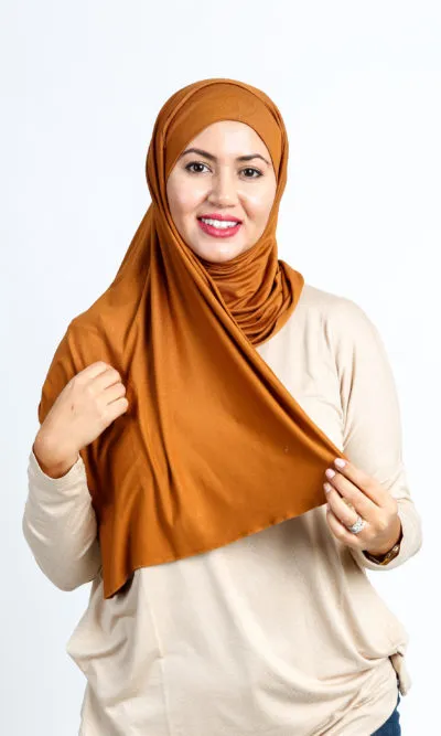 Hijab Sans Épingles Cannelle