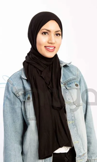 Hijab Jersey Cotton Black