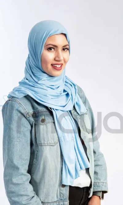 Hijab Jersey Cotton Sky Blue