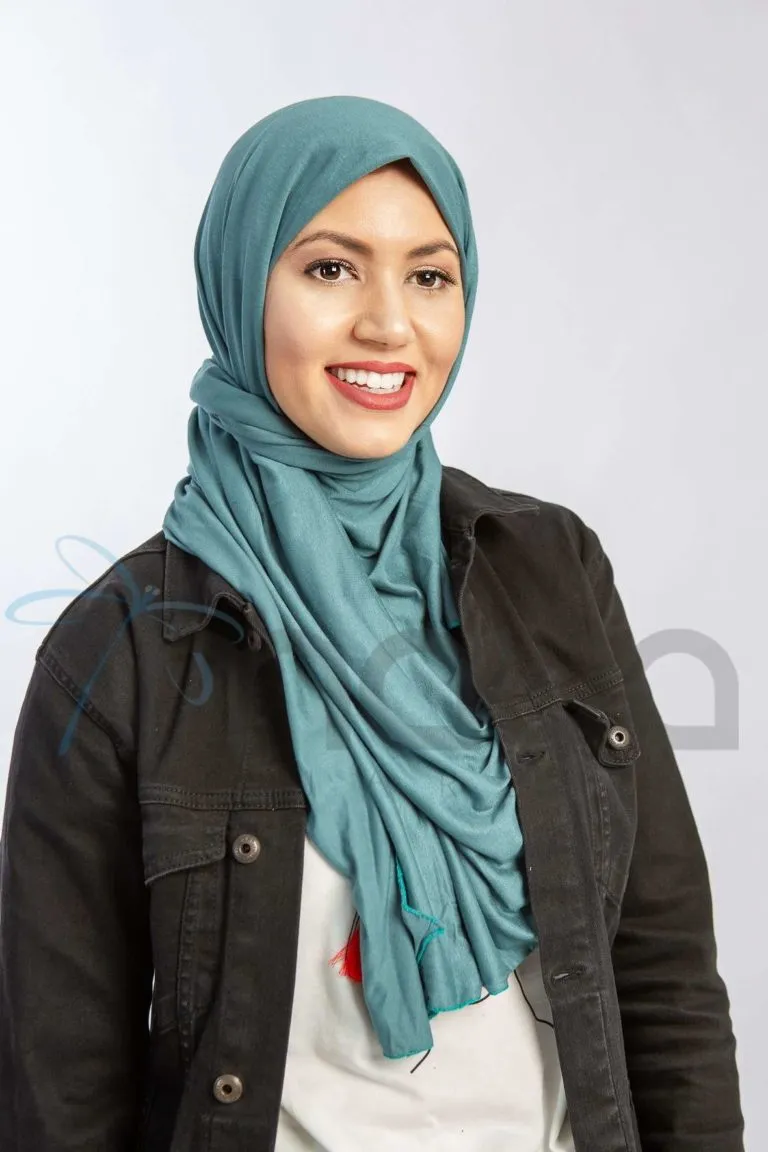 Hijab Jersey Cotton Acrylic Blue