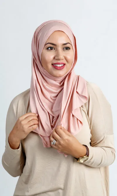 Hijab Jersey Cotton Powder Pink