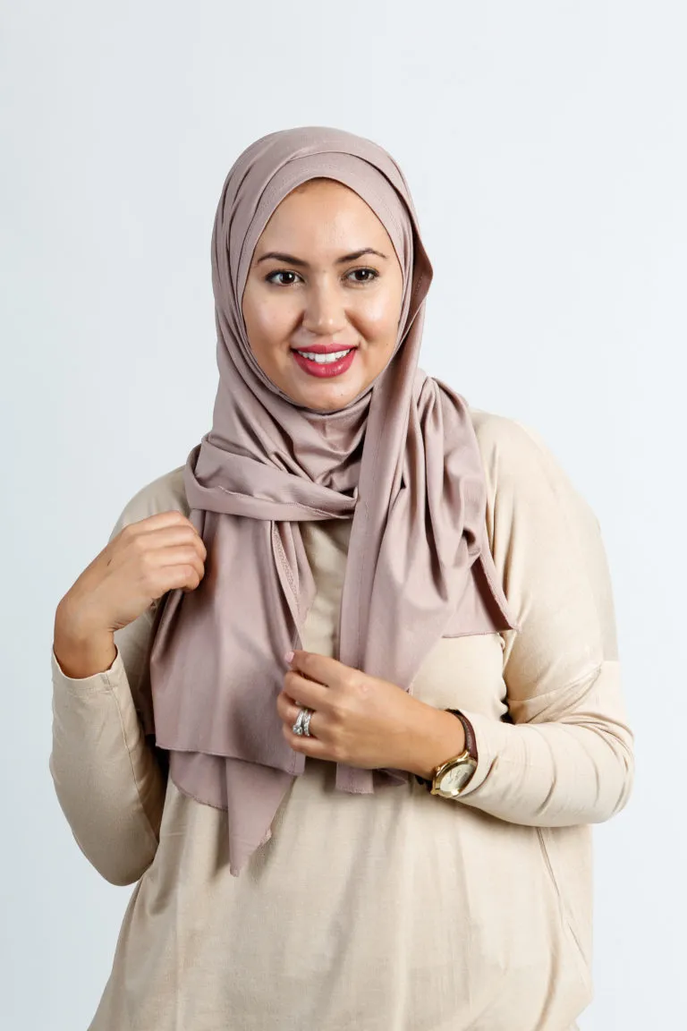 Hijab Jersey Cotton Ice Brown