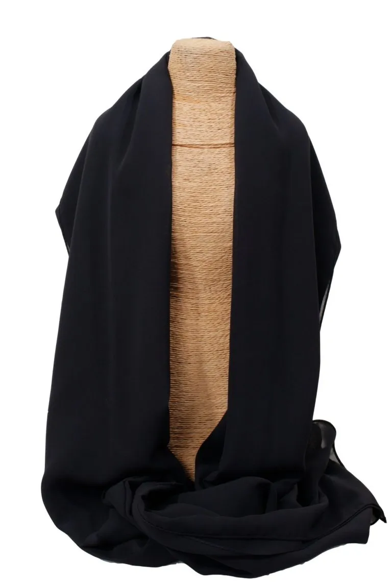foulard crêpe noir