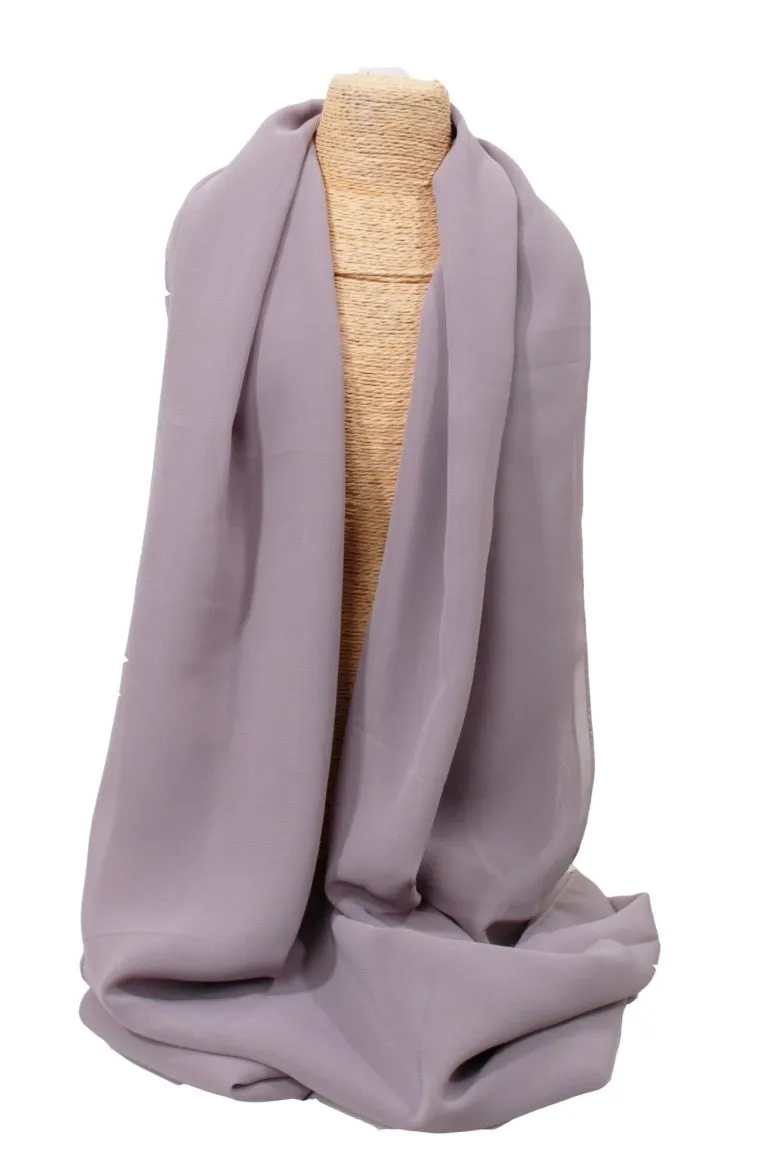 foulard crêpe gris