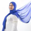 hijab Chiffon Bleu Roi