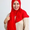 Hijab Jersey Cotton Red