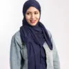 Hijab Jersey Cotton Navy Blue