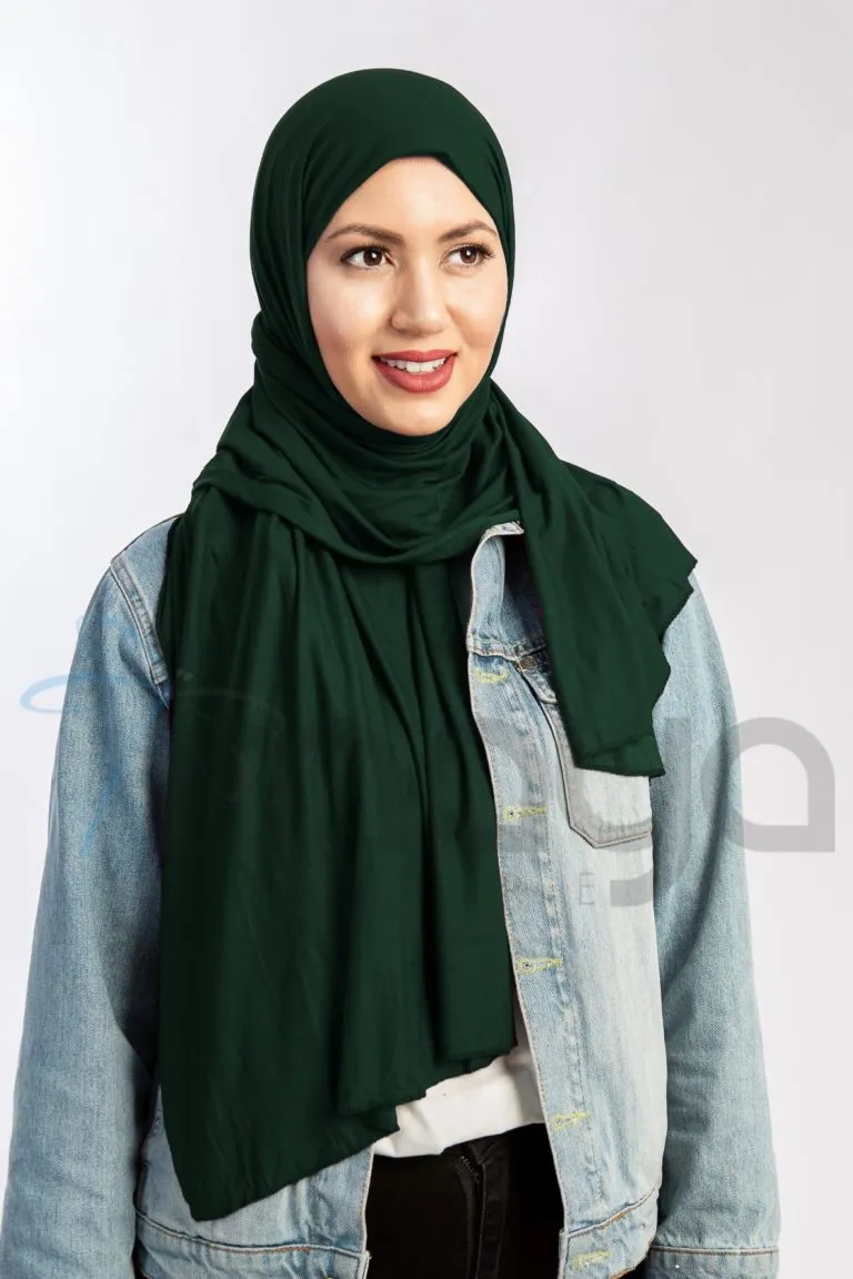 foulard viscose Vert Sapin