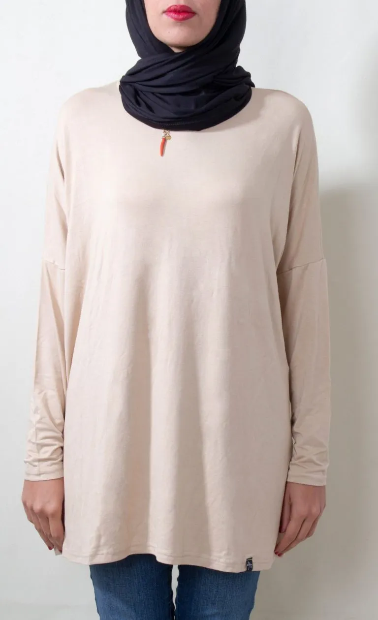 Pull ample Court Beige