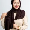 Hijab Jersey Cotton Dark Brown