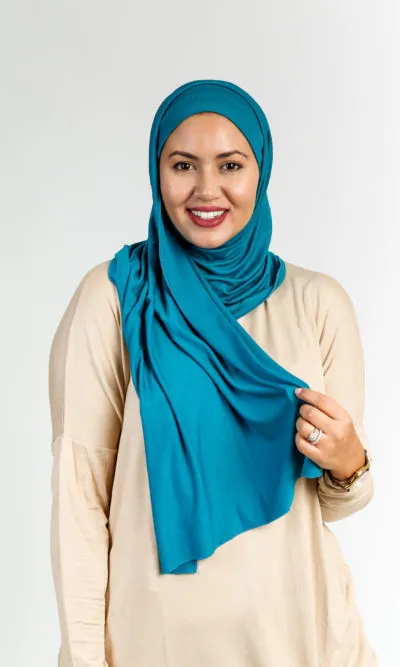 Hijab Sans épingles Vert Canard