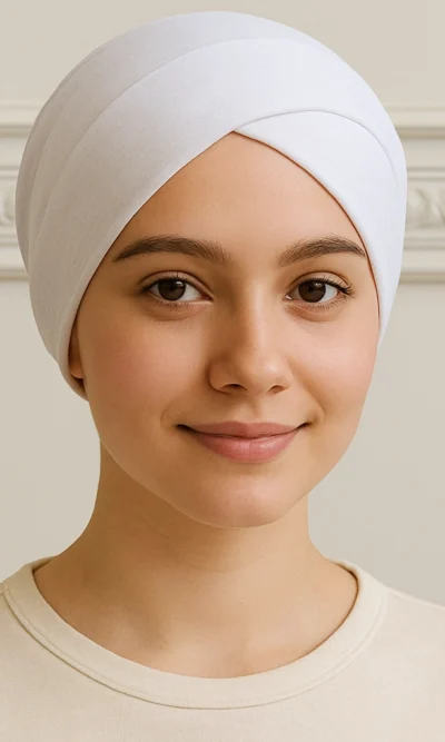 Bonnet Croisé Blanc