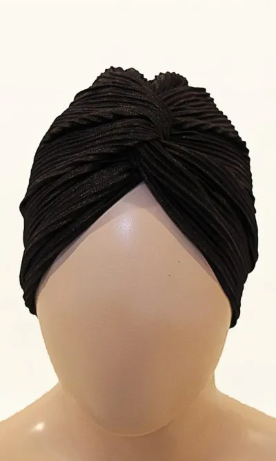 Bonnet turban soirée Noir