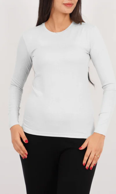 Pull Coton Manches Longues – grège claire