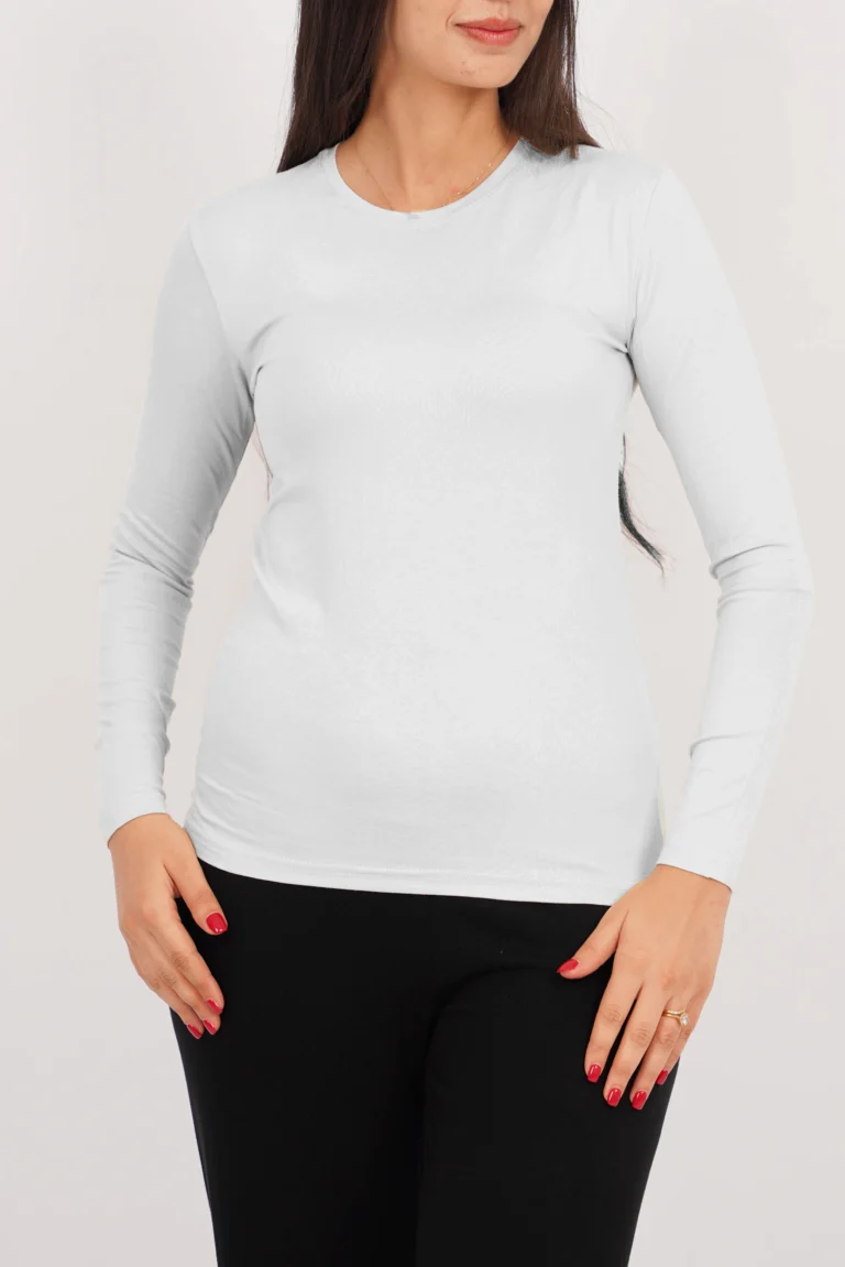 Pull Coton Manches Longues – grège claire