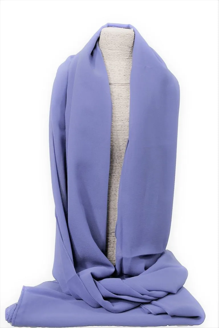 foulard crêpe Bleu acier