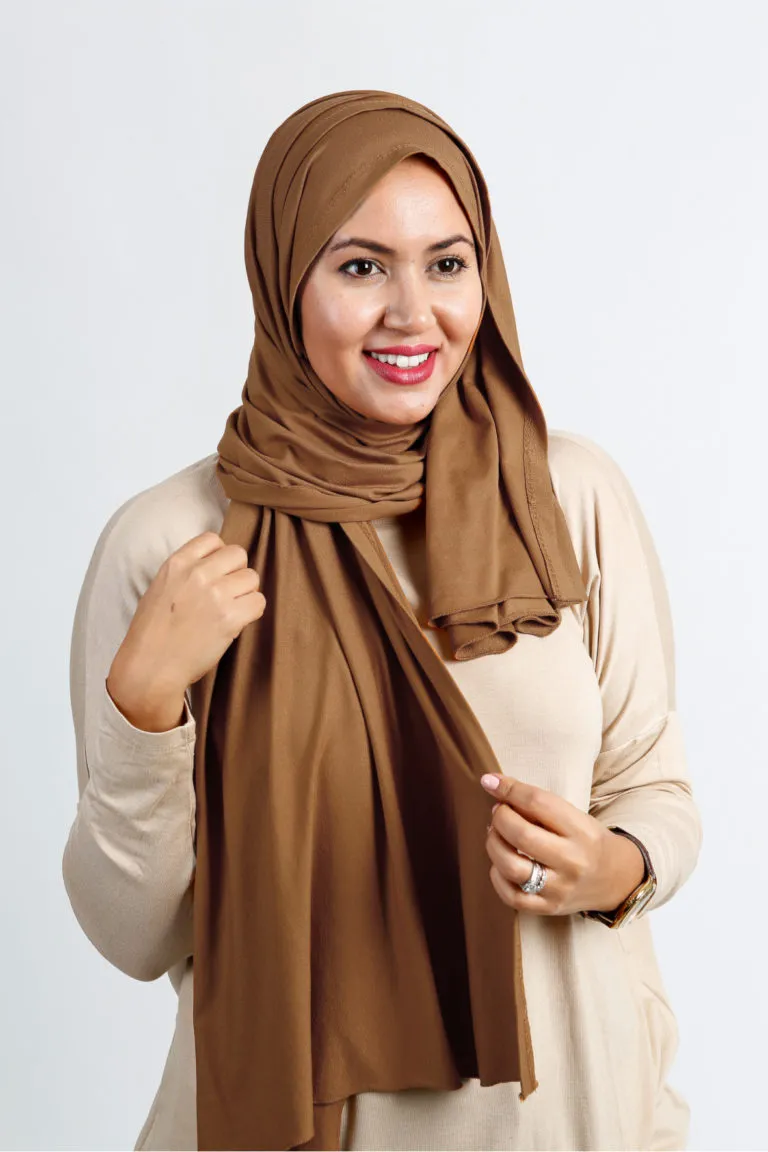 Hijab Jersey Cotton Cinnamon