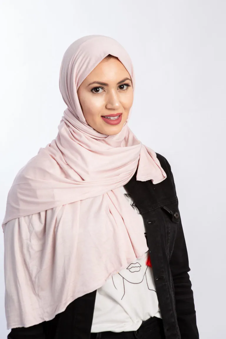Hijab Jersey Cotton Baby Pink