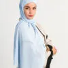 Sky Blue Scarf With Cap Integrated Instant Hijab