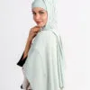 Water Green Scarf With Cap Integrated Instant Hijab