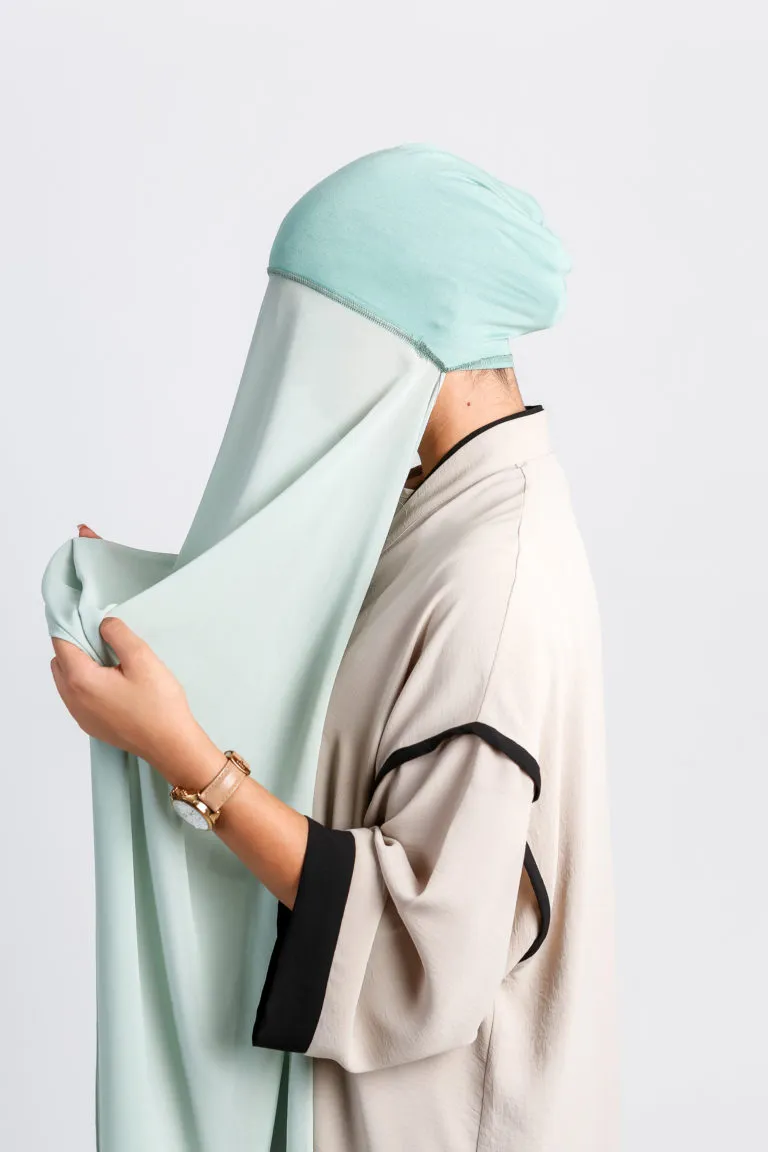 instant hijab vert d'eau