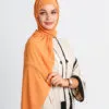 Foulard Avec Bonnet intégré Orange Instant Hijab