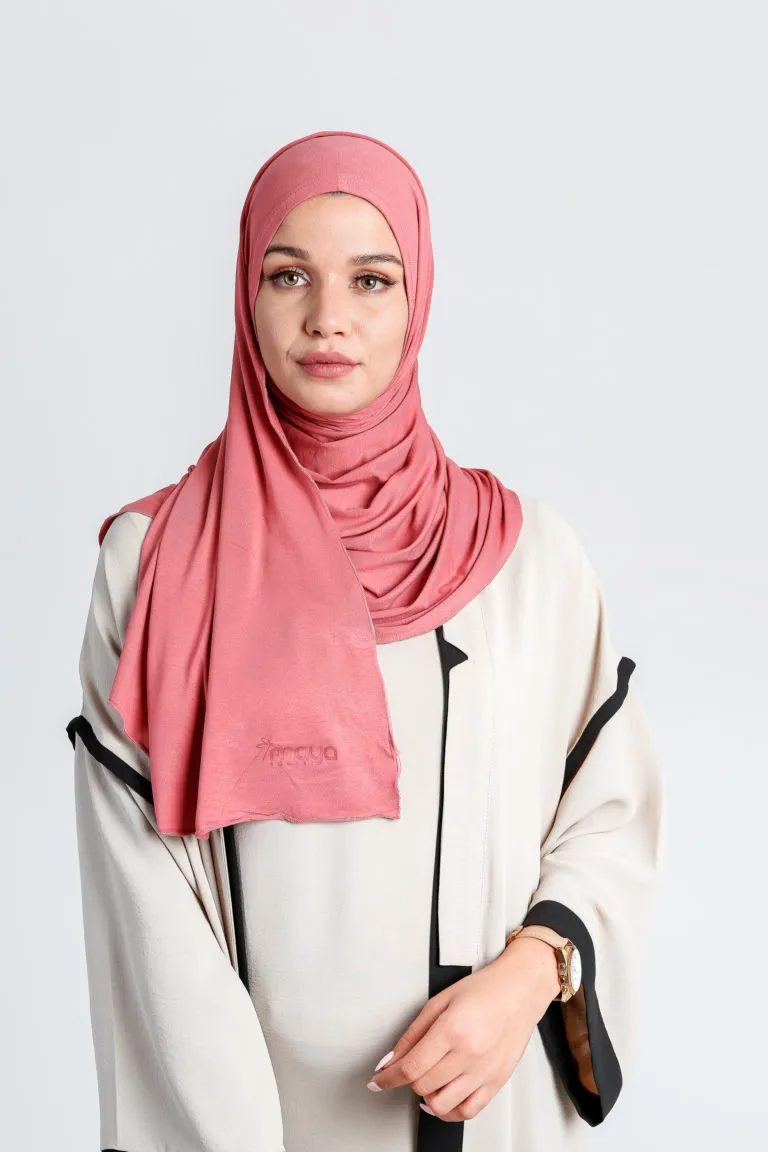 Hijab à Enfiler Jersey Rose Indien Wrap & Go