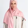Premium Jersey Hijab Pink Wrap & Go
