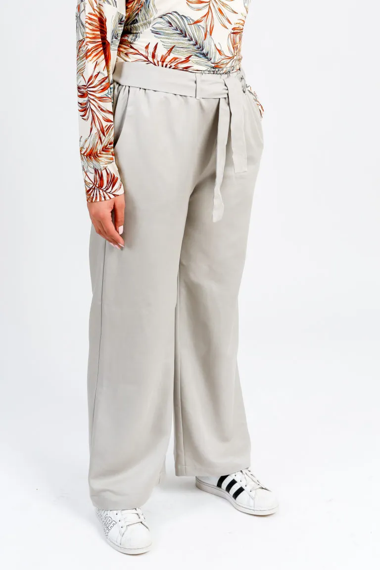 pantalon large jean Grège