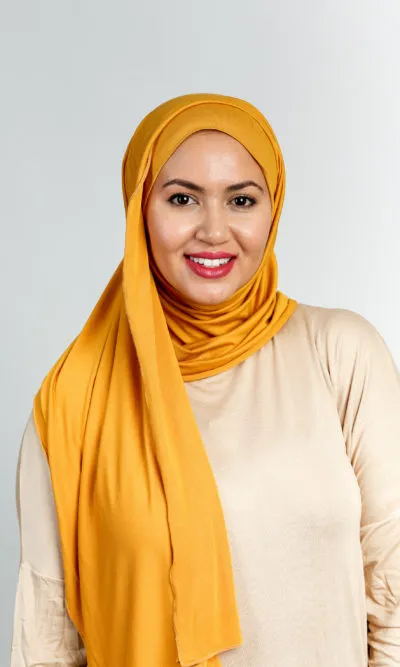 Hijab Sans Épingles Moutarde