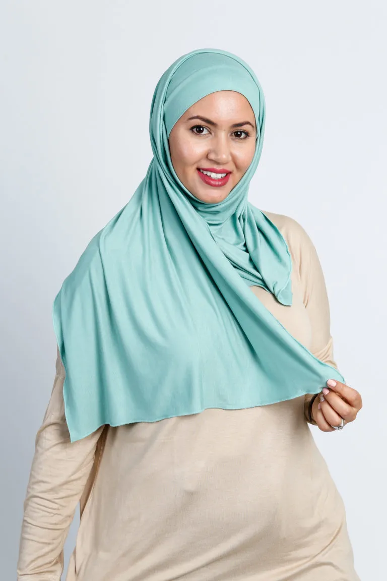 Hijab Sans épingles Vert D'eau