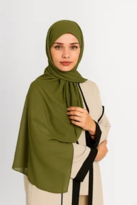 Foulard Avec Bonnet intégré Vert Militaire