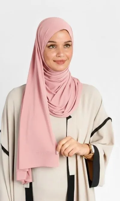 Hijab à Enfiler Jersey Rose