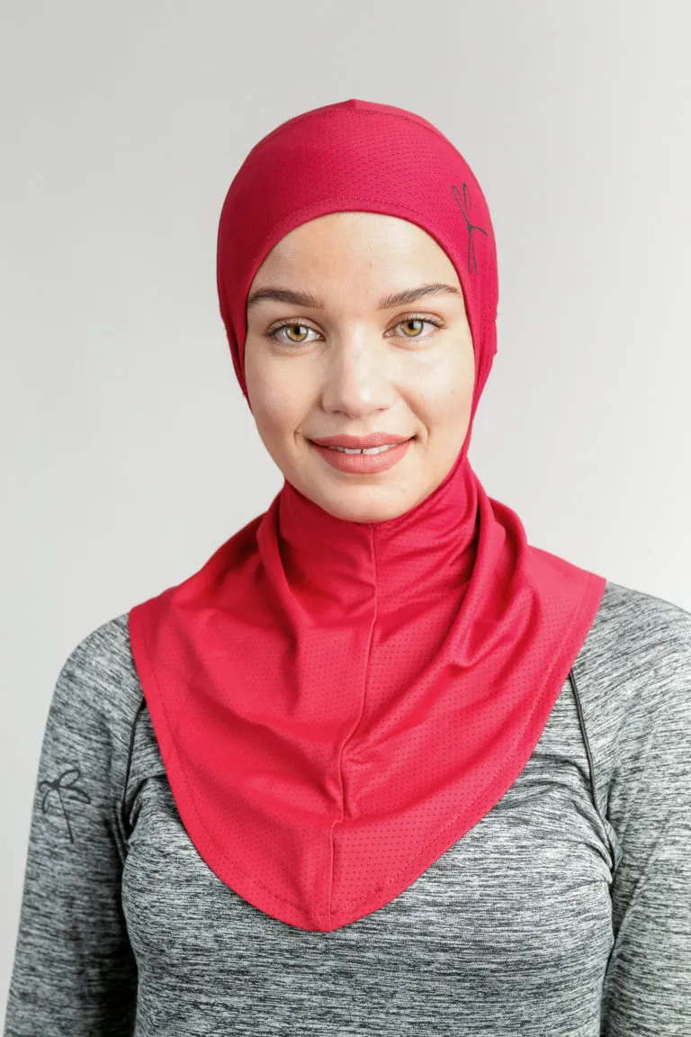 Maya Hijab de Sport Rouge Bordeaux