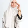Premium Jersey Hijab white Wrap & Go