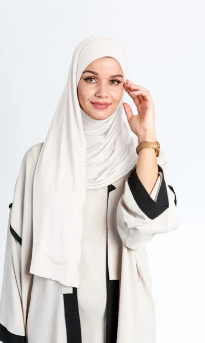 Hijab à Enfiler Jersey Blanc Wrap & Go