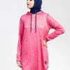Pull de Sport Avec Capuche Rose Haute Performance