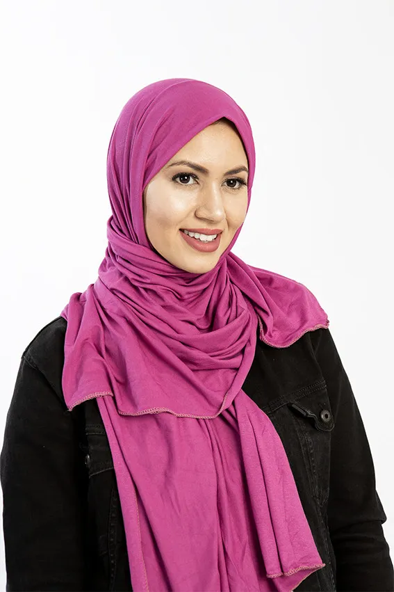 Hijab Jersey Cotton Fuchsia pink