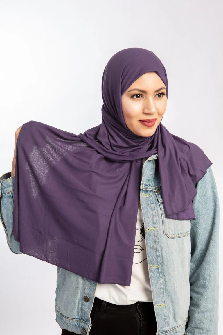 Hijab Jersey Cotton Purple