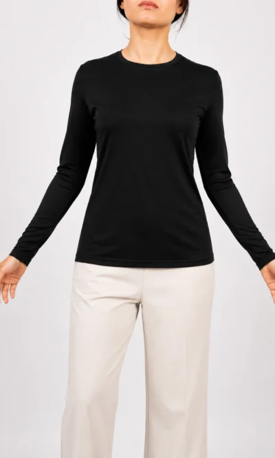 Pull Coton Manches Longues noir