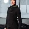 Pull de sport femme voilée noir