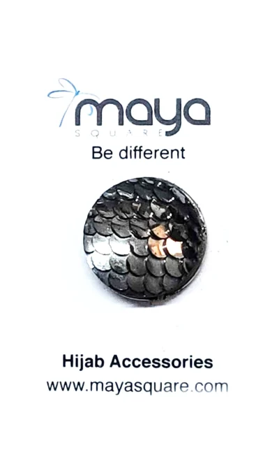 Black Hijab Magnet with Tortoiseshell