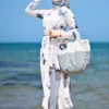 Large Grey Beach Bag Azur