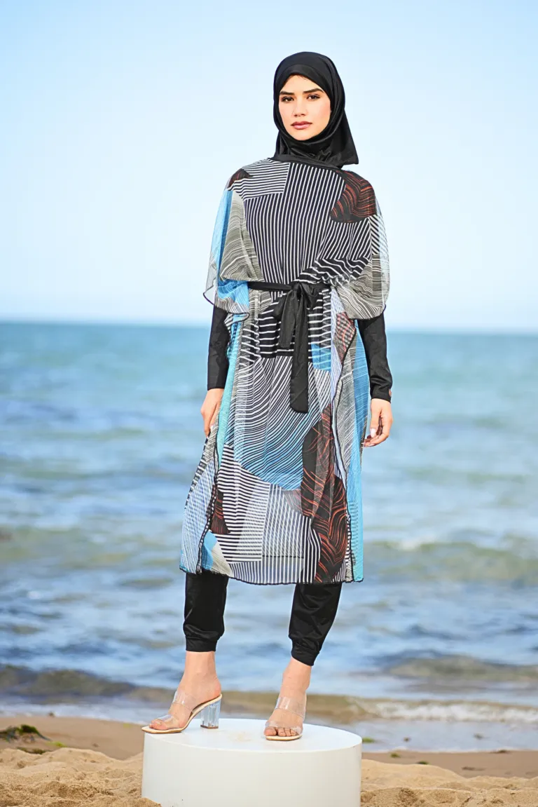 Burkini Femme Voilée Noir